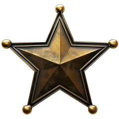 Wall Mural - Sheriff star badge sticker transparent background PNG clipart