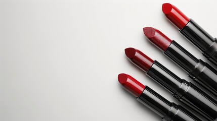 Sticker - Stylish lipsticks on blank backdrop for text placement