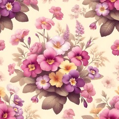 Wall Mural - Primrose pattern design