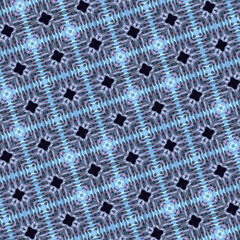 Aufkleber - Digital illustration of a pattern composed of several colorful geometric shapes. 3d rendering