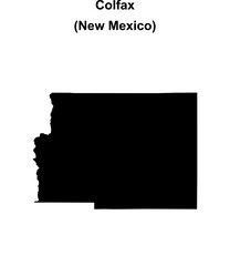 Colfax County (New Mexico) blank outline map