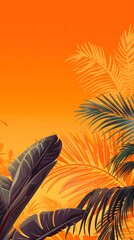 Wall Mural - orange tropical background