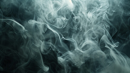 Wall Mural - Abstract Swirling Smoke Patterns on Dark Background