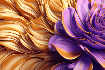 Poster - purple and gold background, luxury abstract aesthetic