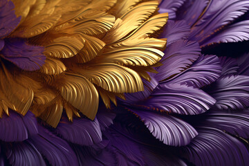 Poster - Purple and gold abstract luxury background, aesthetic colorful, vibrant colors