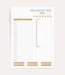 © Takoyaki Shop - Daily Planner 2025: Modern Template for Schedule, Checklist and Task Management