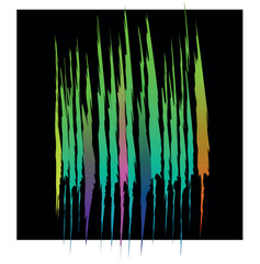 Fototapete - colored lines on a black background, abstraction