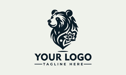 Sticker - Himalayan Bear Logo Vector Logo Unleash the Symbolism of Majestic Nature, Strength, and the Himalayan Spirit Symbolize Wilderness Conservation, Mountain Heritage