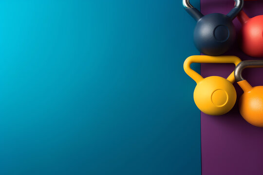 fitness lifestyle gym background with copyspace