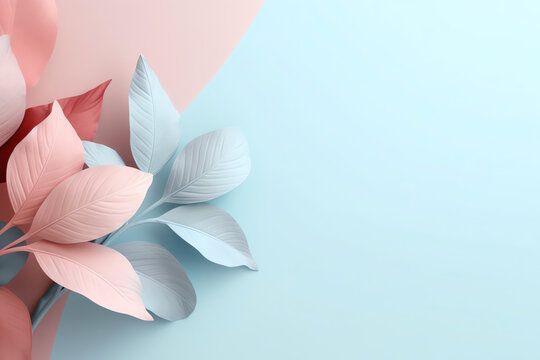 leaf background with blank copyspace, empty background for text