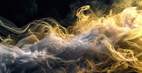 Poster - Swirling abstract smoke and light patterns