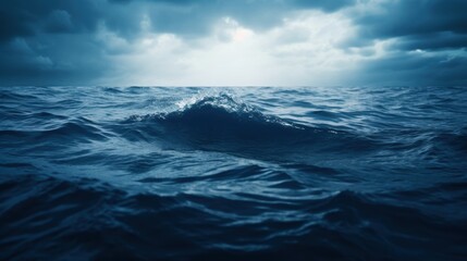 Poster - Dramatic ocean waves under stormy skies