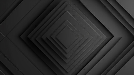 Wall Mural - minimal blank black background. Dark squares abstract background. Abstract. black square shape background, light and shadow. black dark shelf on background for present product