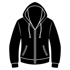 hoodie black silhouette art illustration