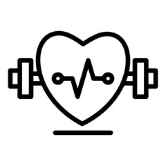 Wall Mural - Heart Rate Training Icon