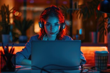 Poster - A person working on their laptop in a quiet setting