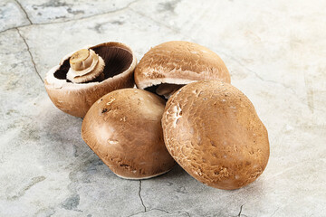 Wall Mural - Raw brown champignon for cooking