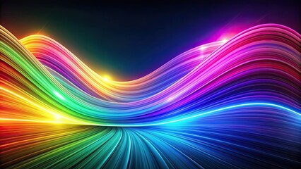 Wall Mural - Vibrant and eye-catching abstract background resembling a big neon wave, neon, wave, vibrant, abstract, glowing, colorful