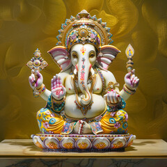 Colorful lord ganesha sculpture for ganesha festival