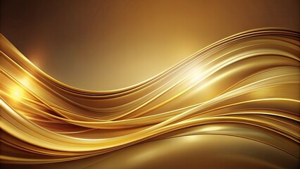 Poster - Abstract gold wave background with elegant and flowing design, gold, abstract, wave, background, elegant, flowing, design