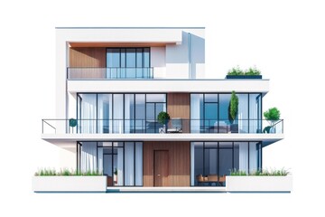 Poster - Architecture house building balcony.