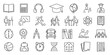 © 123levit - Back to school. linear icons set. Education linear symbols.