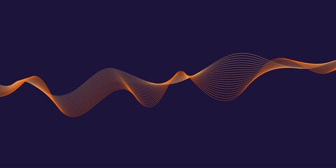 Poster - Beautiful background with flowing lines. Abstract elegant lines. The flow movement. Vector illustration.