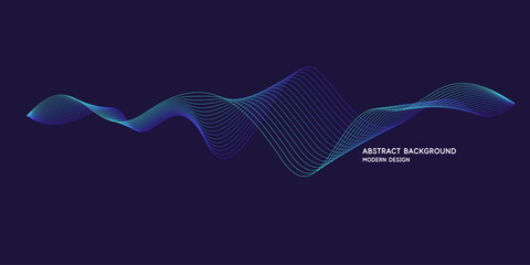 Fototapete - Beautiful background with flowing lines. Abstract elegant lines. The flow movement. Vector illustration.