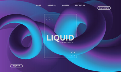 Poster - modern colorfull liquid template design background