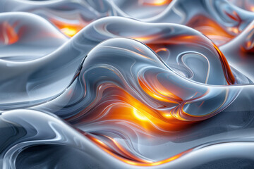 Poster - Dynamic abstract shapes that appear to be moving and vibrating, creating a sense of visual motion,