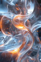 Poster - Abstract forms that appear to be moving and vibrating, creating a visually dynamic and attention-grabbing design,