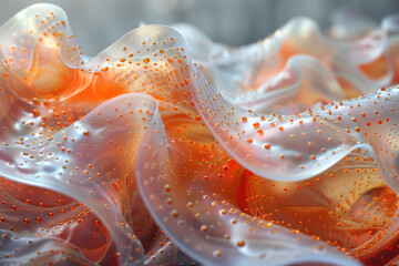 Poster - High-energy abstract forms that seem to be in motion, creating a dynamic visual effect,