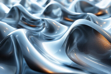 Poster - Abstract forms that seem to be in constant motion, creating a dynamic and visually engaging composition,