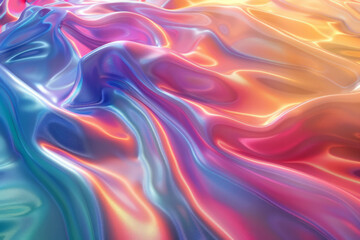 Poster - Seamless background with a rainbow pearlescent color, featuring smooth transitions of the aurora borealis,
