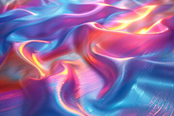 Poster - Seamless background with a rainbow pearlescent palette and smooth northern lights,
