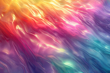 Poster - Seamless background in rainbow hues with a pearlescent finish and smooth aurora borealis,