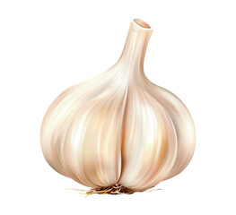 Wall Mural - garlic vegetable isolated