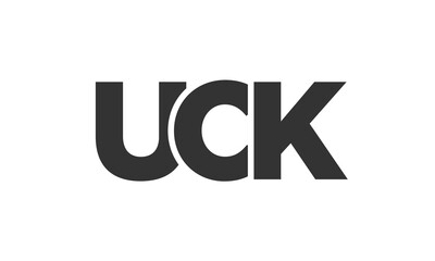 Poster - UCK logo design template with strong and modern bold text. Initial based vector logotype featuring simple and minimal typography. Trendy company identity.
