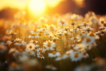 Canvas Print - Daisies flower backgrounds wildflower.