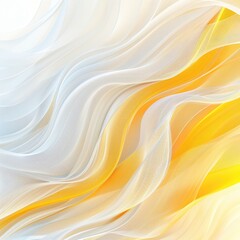 Poster - A beautiful abstract design featuring flowing white and yellow curves, perfect for modern artistic and creative backgrounds.