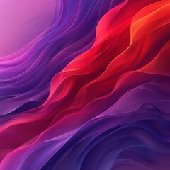Poster - Vibrant abstract art with smooth, flowing layers of red, purple, and pink tones, creating a visually stunning and colorful design.