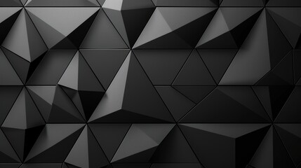 Wall Mural - Abstract Geometric Background: Black Triangular Pattern