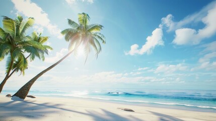 Paradise, exotic tropical sun, beach, sea, island for vacation travel