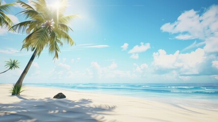 Paradise, exotic tropical sun, beach, sea, island for vacation travel