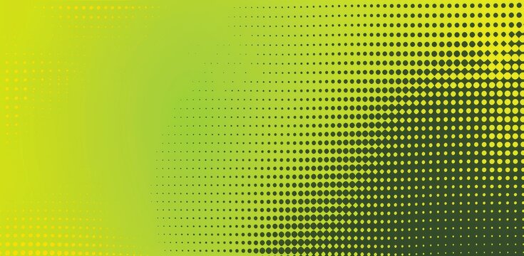 Halftone background, lime green color, dots gradient.