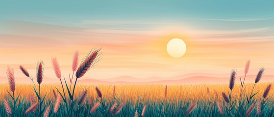 Optimized field composition, integrated protection systems, flat design illustration