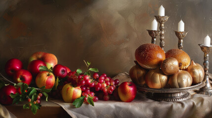 Rosh Hashanah  The Jewish New Year. Amazing Rosh Hashanah Concept Jewish New Year Traditional symbols