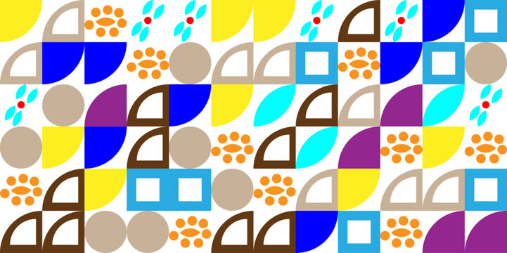 Abstract background pattern design with colorful geometric shapes. Vector illustration.
