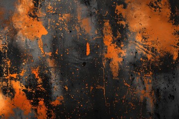 Wall Mural - Abstract black and orange background with a grunge texture