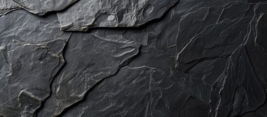 Poster - Texture of black paper with copy space image.